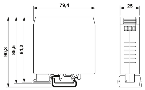 240V AC L-N 50Hz 60Hz Fréquence nominale du centre du filtre EMC pour contact Phoenix NEF 1-3