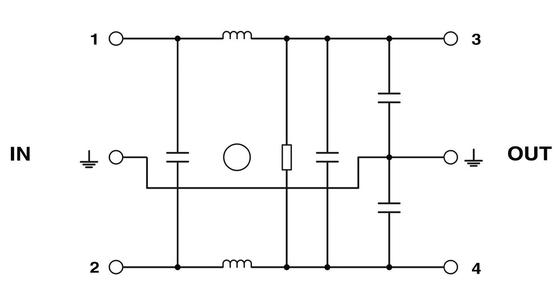 240V AC L-N 50Hz 60Hz Fréquence nominale du centre du filtre EMC pour contact Phoenix NEF 1-3