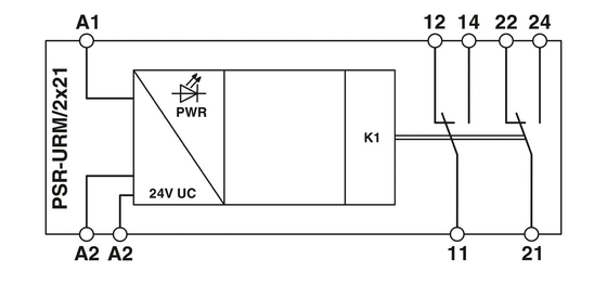 17.5*75*60.5MM relais d'accouplement par contact Phoenix PSR-SCF-24UC/URM/2X21 avec charge de contact