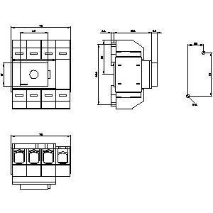 PLC facile à entretenir 3KD0640-2LG20-3 Dispositifs de base déconnectant l'interrupteur avec arbre