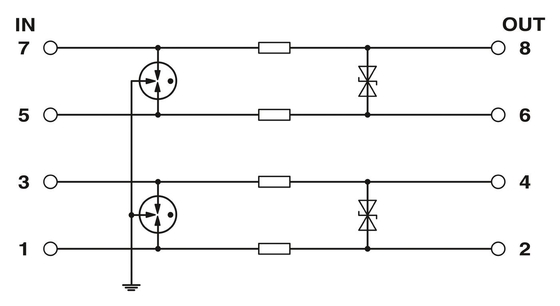 24V DC Voltage nominale 2 Protecteur contre les surtensions au pôle pour Phoenix Contact 2804649 LIT LIT 4X1-24