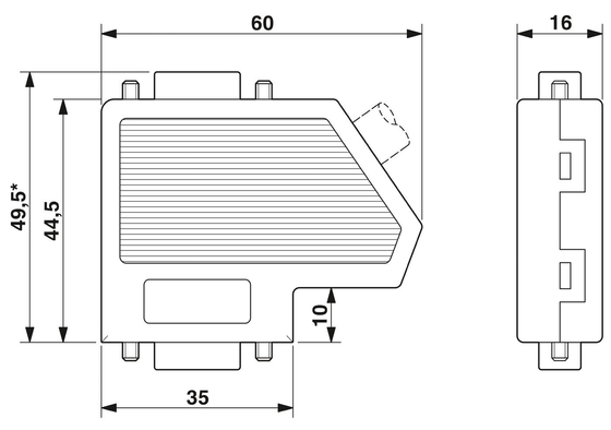 Le connecteur de bus professionnel SUBCON-PLUS-PROFIB 2744348 Phoenix Contact D-SUB pour le secteur industriel