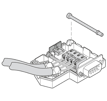 Le connecteur de bus professionnel SUBCON-PLUS-PROFIB 2744348 Phoenix Contact D-SUB pour le secteur industriel