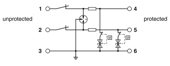 TTC-6-3-HF-M-12DC-PT-I Protecteur contre les surtensions de contact Phoenix 2 pôles 12 V tension nominale CC