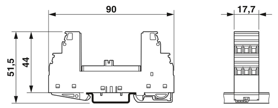 PT 4-EX I -BE Phoenix Protecteur contre les surtensions de contact Voltage nominal 24 V CC Nombre de pôle 1