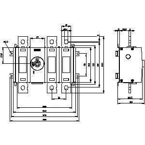 3KD4630-0QE20-0 Dispositifs de base déconnectant les interrupteurs Déconnecteurs SENTRON 3KD jusqu'à 1600 A