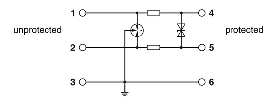 Protègeur contre les surtensions TTC-6-1X2-24DC-PT par contact Phoenix pour une tension nominale de 24 V CC
