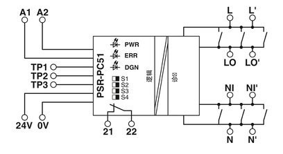 Relé de tension PSR-SCP-24UC/CE2/3X1/1X2/B Assurer l'efficacité avec le contact Phoenix