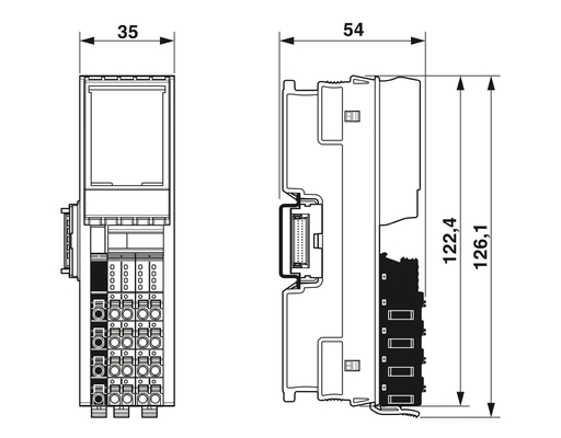 Niveau de protection IP20 Module de communication par contact Phoenix AXL F IF CAN 1H pour le secteur industriel