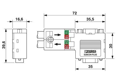 2313685 Contact Phoenix Parties détachées industrielles Convertisseurs d'interface SUBCON-PLUS-PROFIB/90/PG/IDC