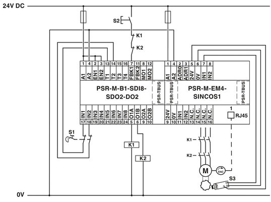 22.61*107.74*113.6mm Module d'extension PSR-M-EM4-SINCOS1-PI pour le relais de tension précis
