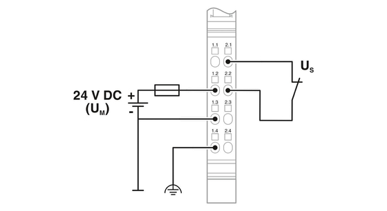 2861331 IB IL 24 PWR IN-PAC Phoenix Module d'alimentation par contact avec niveau de protection IP20