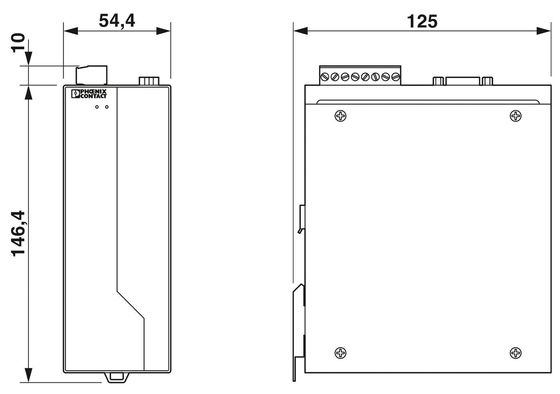 Niveau de protection IP20 Connexion avec Phoenix Commutateur Ethernet industriel FL Commutateur 3006T-2FX ST