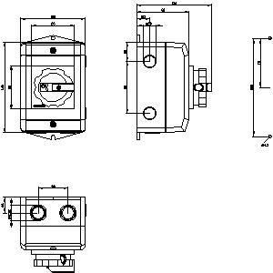PLC 3LD2064-1TC53 Disjoncteur de déconnexion de dispositifs de base pour une distribution de puissance fluide