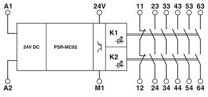 Relé de tension Phoenix Contact PSR-MC82-5NO-1NC-1DO-24DC-SC pour les applications industrielles