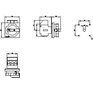 PLC 3LD2103-0TK51 Commutateur de déconnexion de base des dispositifs pour les applications haute tension