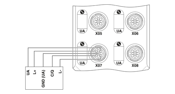 Module de communication de contact Phoenix AXL E PB IOL8 DI4 M12 6P Niveau de protection IP65/67
