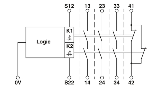 PSR-SCP-24DC/URML4/3X1/1X2/B Module d'extension de contact Phoenix avec théorie du relais de tension