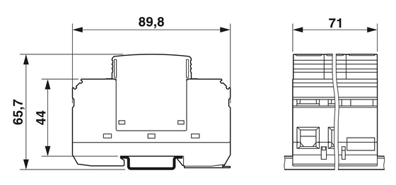 Protègeur contre les surtensions à 4 pôles AC 230V pour VAL-MS 230IT/3 1-FM Industrial par Phoenix Contact