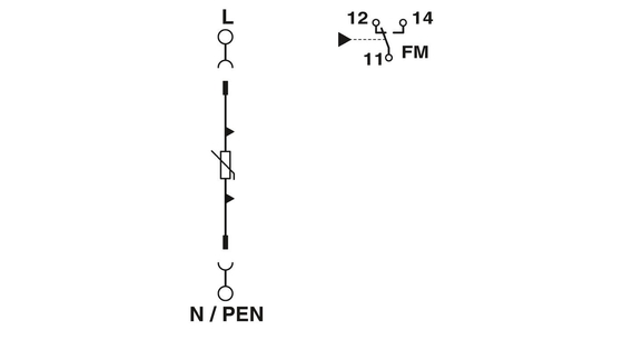 Voltage nominal AC 230V 2868033 VAL-MS 60/FM Protecteur contre les surtensions de contact Phoenix de type 2