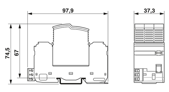 Voltage nominal 2905339 VAL-SEC-T2-3C-350-FM Protecteur contre les surtensions de type 2