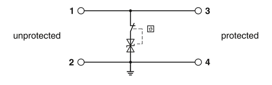 Protection contre les surtensions de contact Phoenix TTC-6-TVSD-C-24DC-UT-I 2906831 pour une tension nominale de 24 V CC