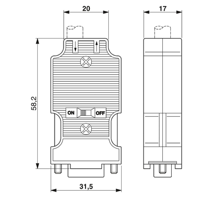 Connecteur de bus D-SUB pour les réseaux industriels
