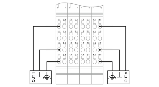 Niveau de protection IP20 2878036 IB IL AO 4/8/U/BP-PAC Module numérique de contact Phoenix