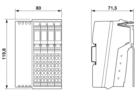 Couplée de bus de contact Phoenix IL MOD BK DI8 DO4-PAC Adaptée aux exigences du client