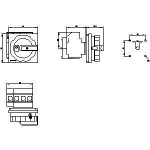 PLC 3LD2504-1TL53 Dispositifs de base déconnectant le commutateur avec des options de montage flexibles