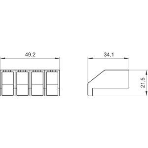 4 pôles 3LD20 PLC 3LD9201-1A Couverture de borne avec des applications polyvalentes
