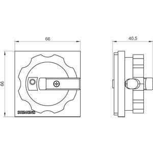 3LD9224-3B Mécanisme de fonctionnement rotatif et commutateur d'accessoire 3LD2 pour une installation facile