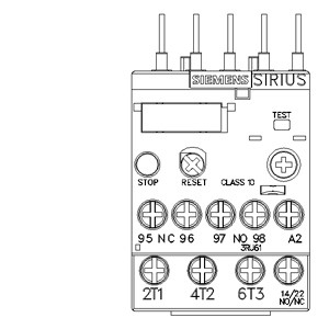 Relé de surcharge Siemens 3RU6116-0EB0 scellé 11 16 A Taille S00 Classe 10 pour la protection du moteur
