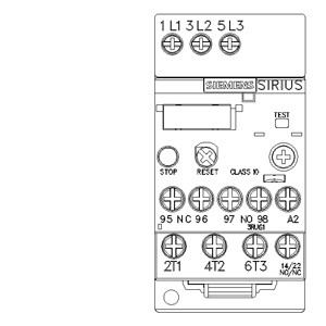 Siemens 3RU6116-1CB1 Relais de surcharge 11...16 A Taille S00 Classe 10 pour moteur autonome