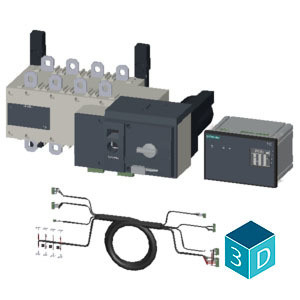 Équipement de commutation de transfert automatique Siemens 3KC7438-0CA22-0CA3 avec conception compacte