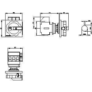 Siemens 3LD2154-1TP51 Commutateur de déconnexion de dispositifs de base pour les solutions d'économie d'énergie