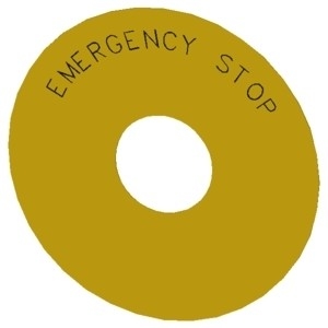 Siemens 3SU1900-0BC31-0DA0 SIRIUS ACT Accessoires Étiquette d'arrêt d'urgence pour le secteur industriel
