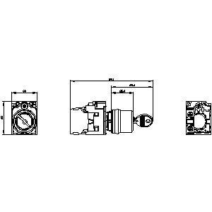 Conception 3SU1100-4BF11-1BA0 RONIS Plastique 2 positions maintenues SIRIUS ACT Unité complète