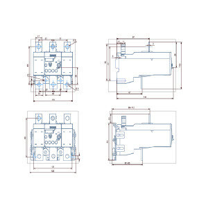 110.50 x 125.00 x 171.50MM 3RU5156-3LB2 Relais de surcharge thermique pour montage unique