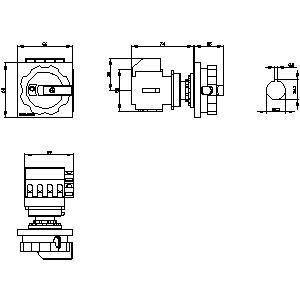 Siemens 3LD2054-1TP53 Appareils de base de déconnexion de commutateur pour le contrôle de l'alimentation industrielle