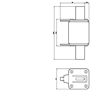 3NA3360 LV HRC Connexion de fusible GL/GG avec boucles d'adhérence et indicateur avant Taille 3 AC 500V/DC 440V