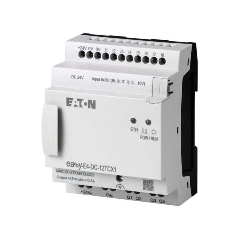 EASY-E4-DC-12TCX1 CPU 8DI 4AI 4DO 24V DC Power Ethernet Interface de conception en miniature
