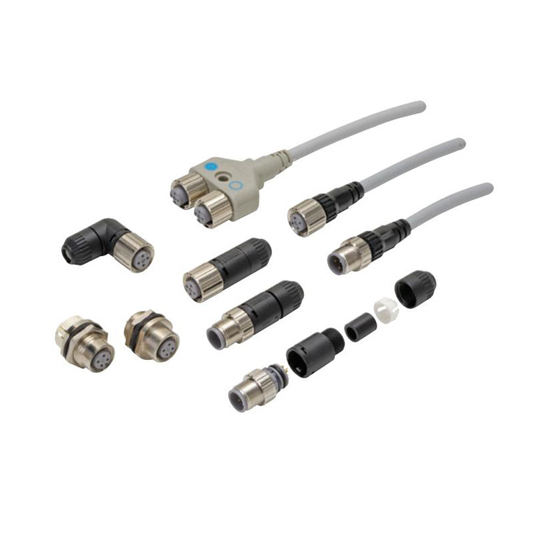 Connecteur de câble d'entrée/sortie pour connexions de qualité industrielle XS2F-D421-D80-F