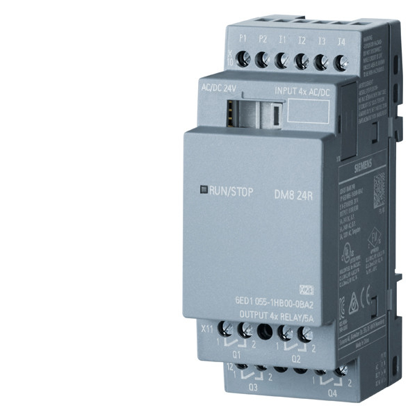 LOGO 8 DM8 24R Module d'expansion 4 DI/4 DO pour l'automatisation sans couture 6ED1055-1HB00-0BA2