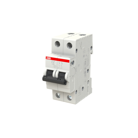 Capacité de rupture élevée MCB SH202-C25 Disjoncteur miniature 2P C 25 A avec courbe C
