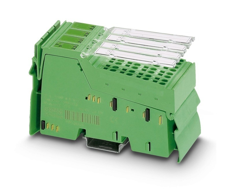 Performance optimale IB IL TEMP 4/8 RTD/EF-PAC avec arrêt de sécurité et relais d'accouplement