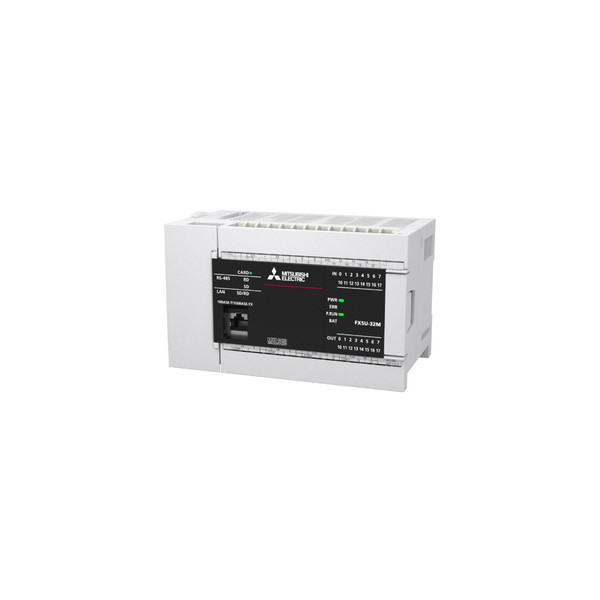 FX5U CPU DC 16 entrées 16 sorties de transistors 3xAnalogue Eth RS-485 évier Mitsubishi PLC