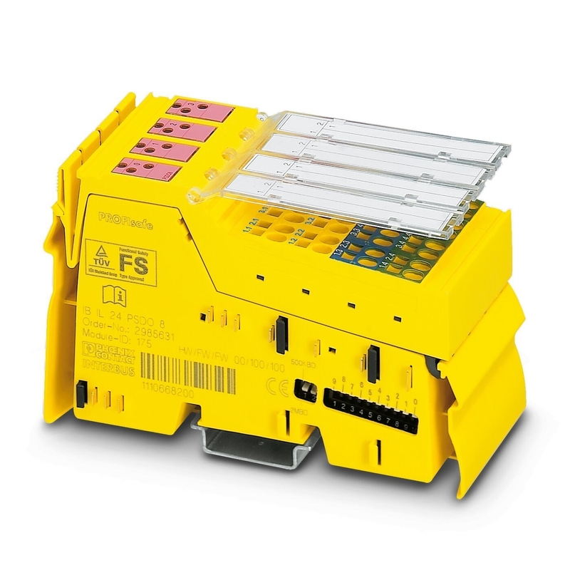 Niveau de protection IP20 2985631 IB IL 24 PSDO 8-PAC Phoenix Module de sécurité des contacts