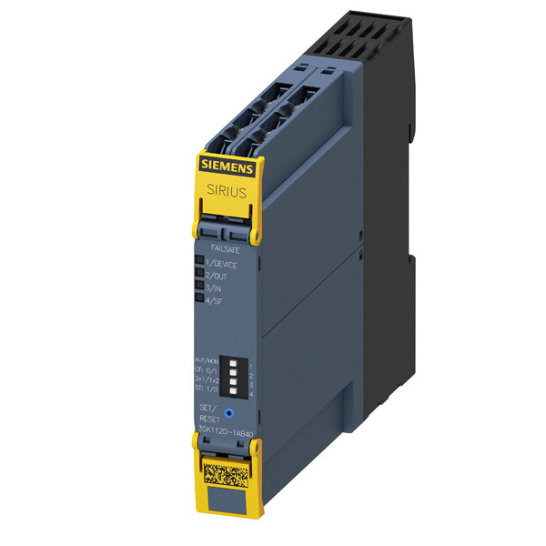 3SK1120-1AB40 Relais de sécurité 3SK1 Terminal de vis de l'unité de base 24 V CC 3 Circuits de mise en marche
