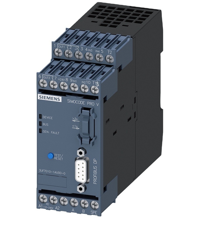 Le port SIMOCODE pro V PROFIBUS-DP est équipé d'un port 12 MBit/s RS485 4E/3A 3UF7010-1AU00-0